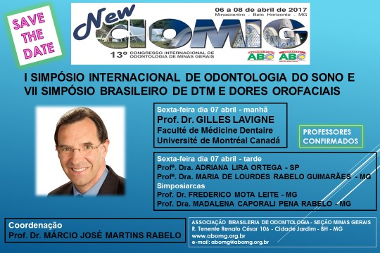 I Simpósio Internacional de Odontologia do Sono e VII Simpósio Brasileiro de DTM e Dores Orofaciais