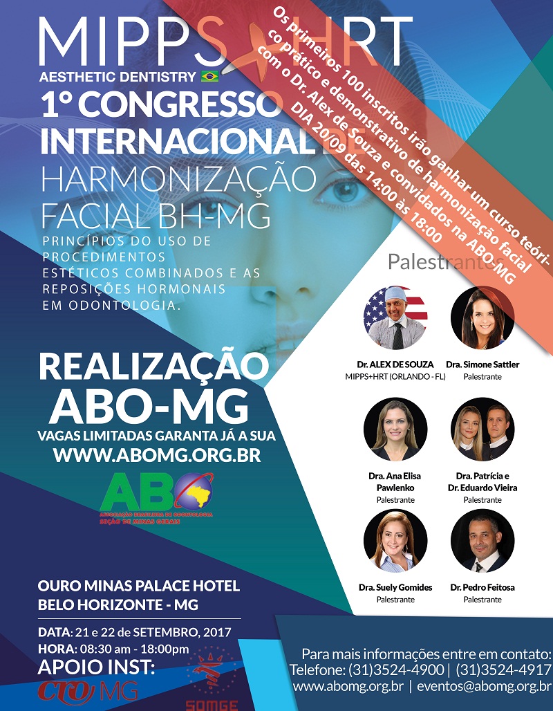 Promoção para os 100 primeiros inscritos no evento - 1º Congresso Internacional de Harmonização Faci