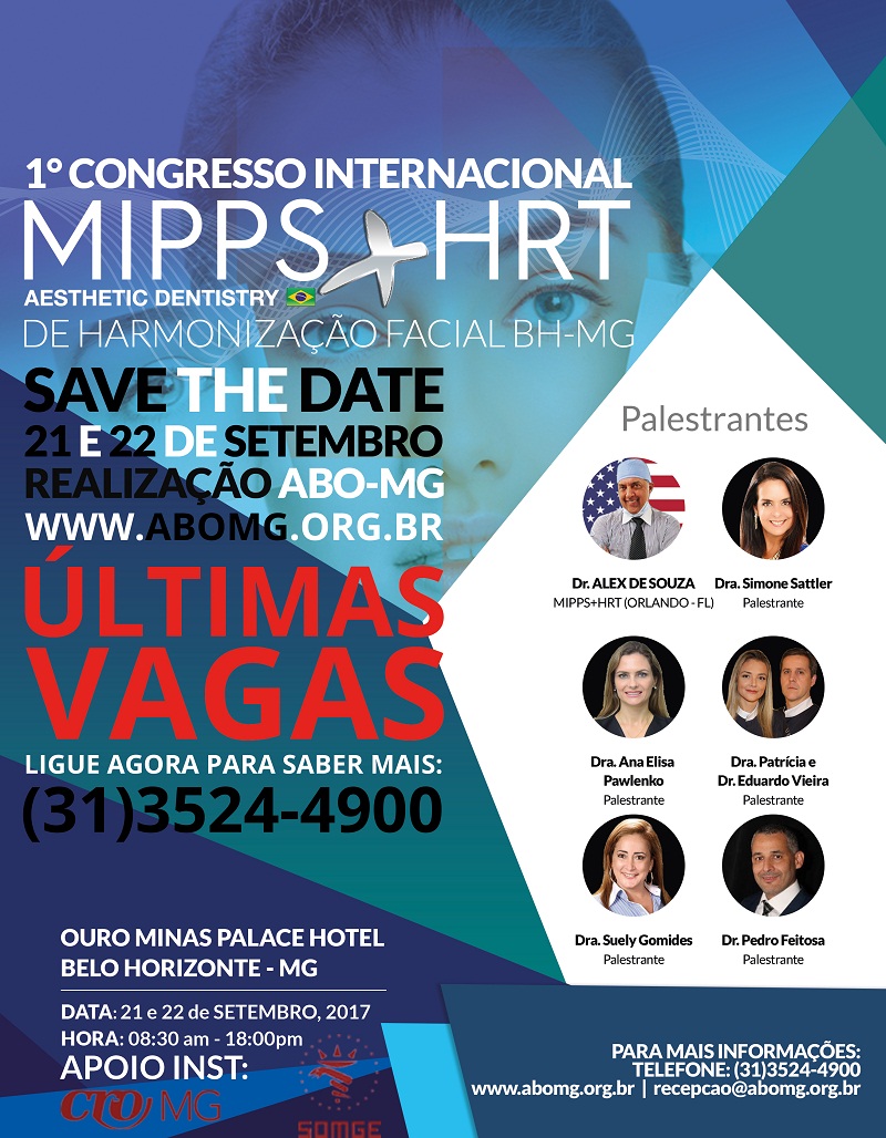 Últimas Vagas - 1º Congresso Internacional de Harmonização Facial MIPPS+HRT