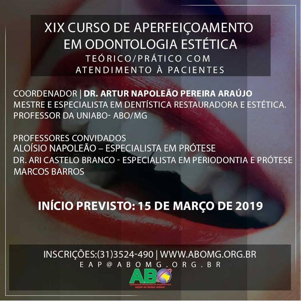XIX Curso de Aperfeiçoamento em Odontologia Estética - ABO/MG